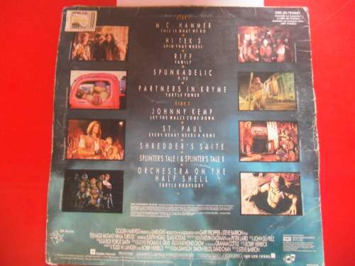 VERY RARE!!! TEENAGE MUTANT NINJA TURTLES (THE ORIGINAL MOTION PICTURE  SOUNDTRACK) VINYL, LP